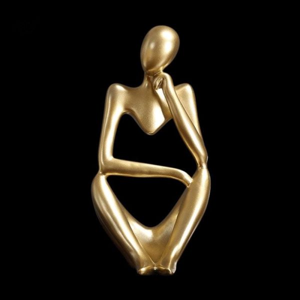 Statue en résine d'un penseur moderne pour l'intérieur
