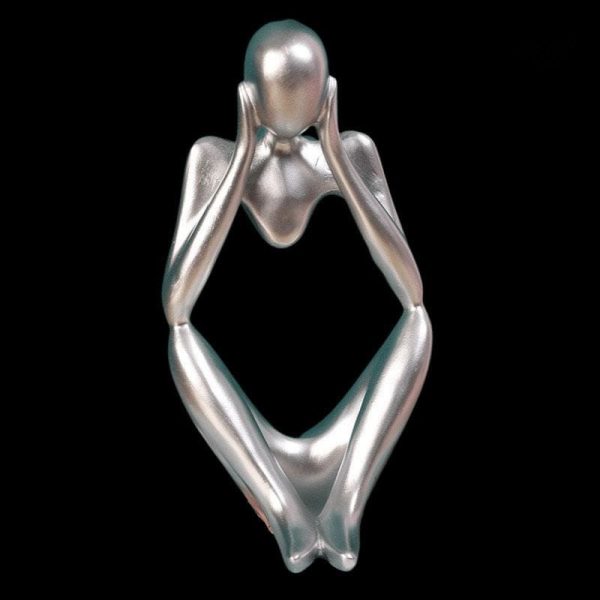 Statue de réflexion d'un homme, design original