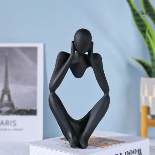 Statue Homme - Le Penseur Moderne en art contemporain - vue 2