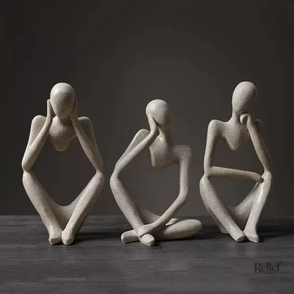 Statue Homme - Le Penseur Moderne en art contemporain - vue 3