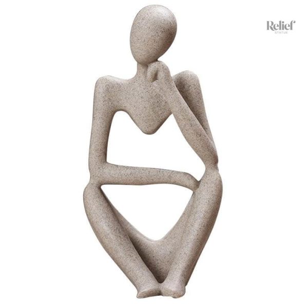 Reproduction moderne d'un penseur célèbre en sculpture