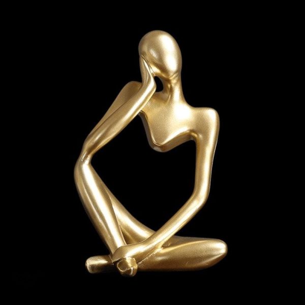 Sculpture d'un homme en contemplation, pièce d'art
