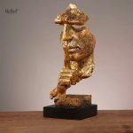Art déco statue homme, expression du silence