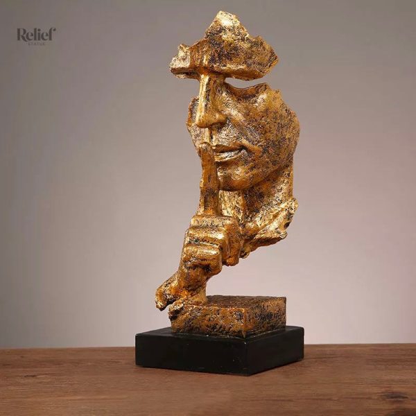 Art déco statue homme, expression du silence