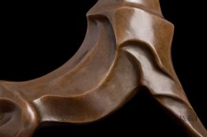 Léopard assis en bronze, pièce décorative unique