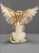 Statue en résine de lion ailé 27 cm