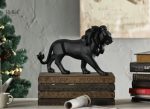 Accessoire décoratif lion noir en origami pour un intérieur raffiné