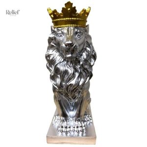 Décoration lion en résine, 20 cm de hauteur
