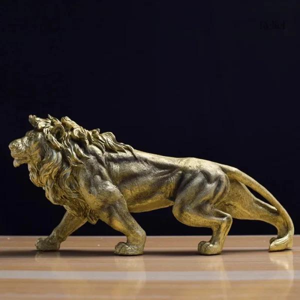 Lion en statue, décoration élégante pour la maison