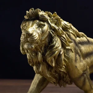 Lion stylisé, décoration intérieure de 18 cm