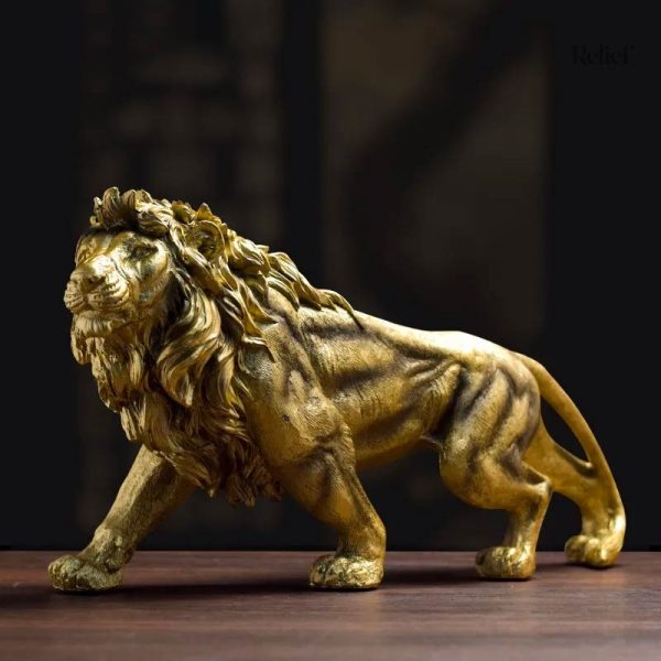 Lion miniature en décoration, 18 cm pour une touche raffinée