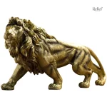 Élégante sculpture lion, parfaite pour la décoration intérieure