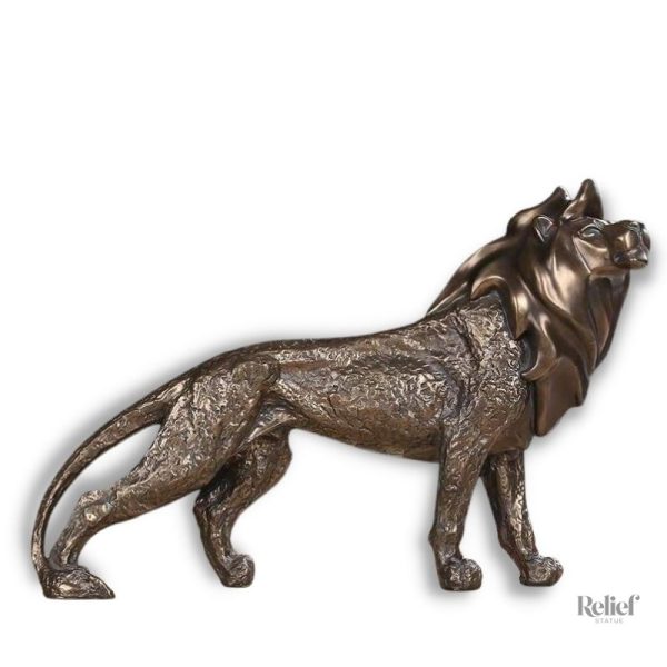 statue-lion-design-1 Statue Lion effet bronze 29 cm, décor élégant et raffiné