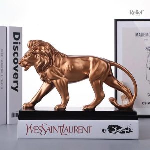 Lion en résine décoratif pour intérieur