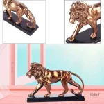 Lion en résine de 18 cm, pièce unique pour collection