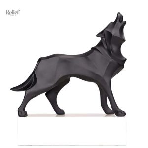 Statue Loup Origami en décoration moderne