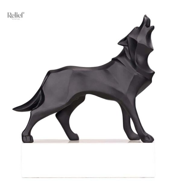 statue-loup-origami-1 Statue Loup Origami en décoration moderne