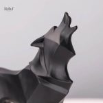 Loup origami, sculpture artisanale en papier