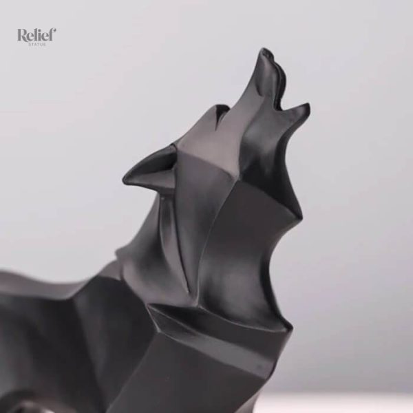 Loup origami, sculpture artisanale en papier
