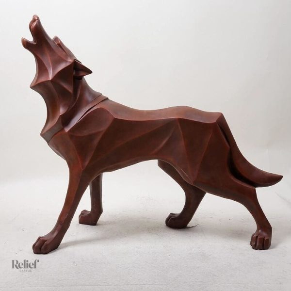 Décoration loup en origami, ajout artistique à votre espace