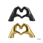 Art déco : statue main cœur 8 cm pour intérieur