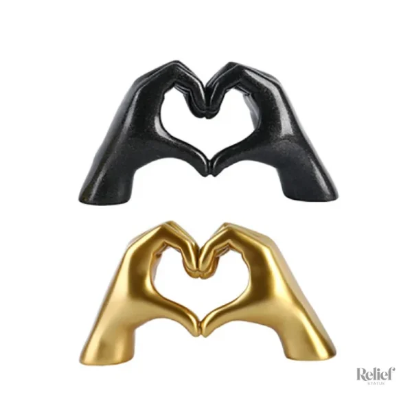 Art déco : statue main cœur 8 cm pour intérieur