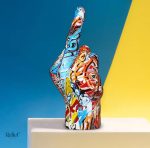 Statue expressive main, 19 cm, pièce d'art décoratif moderne