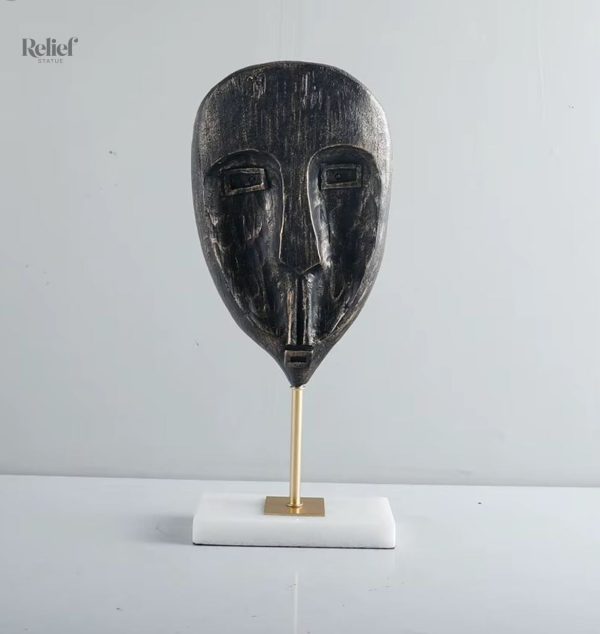 statue-masque-africain-38-cm-1 Statue masque africain 38 cm en bois sculpté