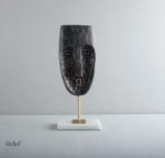 Statue de masque africain en bois