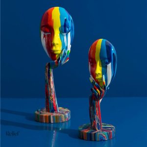 Création décorative - Sculpture de visage stylisé