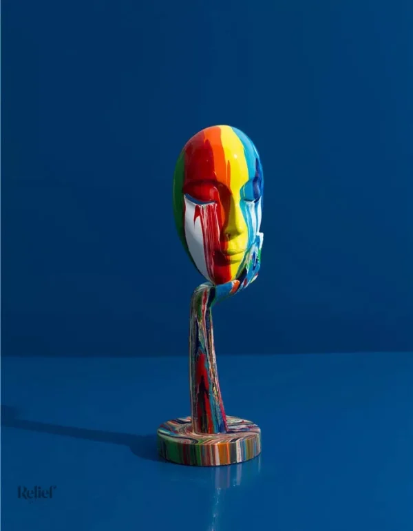 Sculpture d’art moderne - Masque visage unique