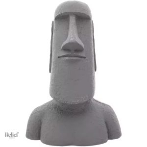 Statue Moai résine 22 cm pour décoration de jardin