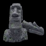 Sculpture Moai stylisée, artisanat inspiré de l'île de Pâques