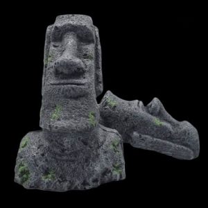 Sculpture Moai stylisée, artisanat inspiré de l'île de Pâques