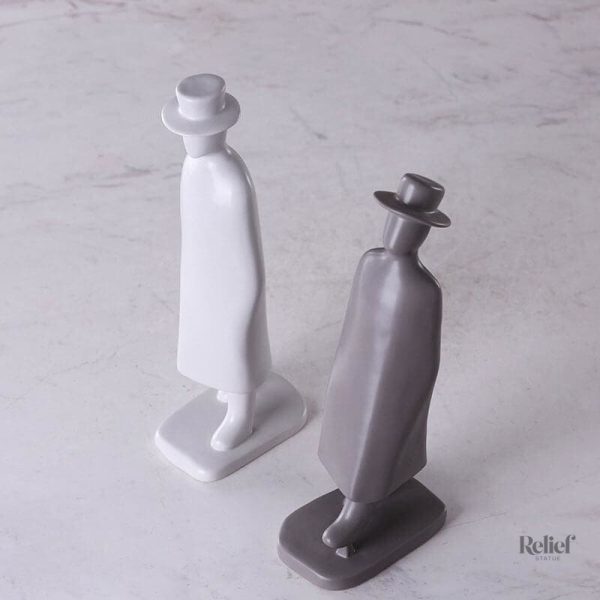 Figurine homme détective au style rétro pour la maison
