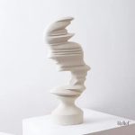 Statue moderne visage blanc design 25 cm