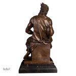 Sculpture Moïse, statue Michel-Ange en bronze authentique
