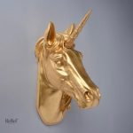 Sculpture moderne de licorne, pièce unique d'art mural