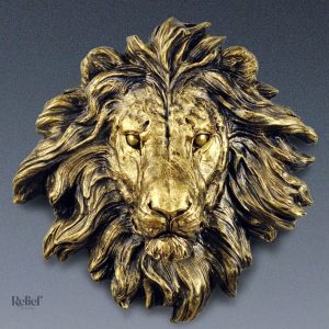 Statue murale lion 38 cm en décoration intérieure