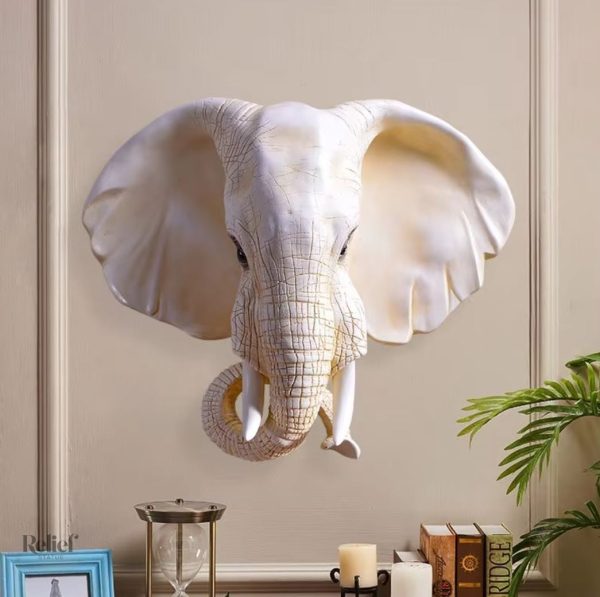 statue-murale-tete-elephant-48-cm-1 Statue murale en forme de tête d'éléphant 48 cm