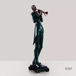 Art mural : statue d'homme hommage au jazz