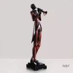 Statue d'un homme et de son instrument de jazz