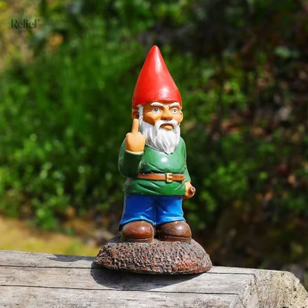 Figurine de jardin humoristique en résine, 15 cm de hauteur