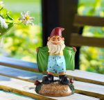 Nain de jardin humoristique 15 cm, statue originale pour jardin