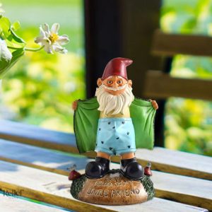 Nain de jardin humoristique 15 cm, statue originale pour jardin