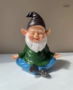 Nain de jardin 15 cm, statue apaisante en méditation