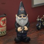 Figurine nain de jardin en moto, 15 cm