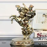 Statue Napoléon à cheval argenté 33 cm