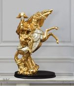 Statue Napoléon dorée à cheval 28 cm en décoration