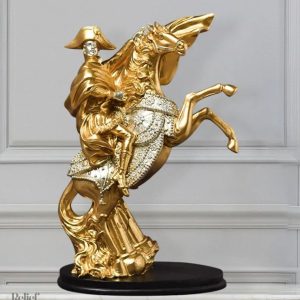 Statue Napoléon dorée à cheval 28 cm en décoration